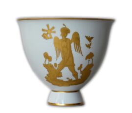 Coppa del Golf, coppa svasata, H 18 cm, D 21 cm, porcellana, Società Ceramica Richard-Ginori, 1930 circa