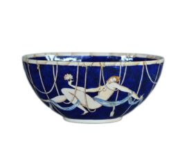 , Domitilla - Serie Le mie donne, ciotola ovale, H 11,2 cm x 24,3 cm x 12,4 cm, maiolica, Società Ceramica Richard-Ginori, s.d.