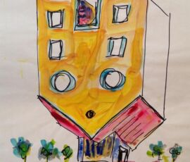 Riccardo Dalisi, Schizzo della serie Architettura Viva, Courtesy Archivio Riccardo Dalisi