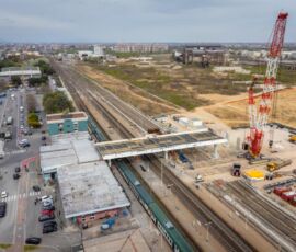Lavori di realizzazione della nuova stazione ferroviaria a scavalco (credits, MilanoSesto)