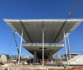 Lavori di realizzazione della nuova stazione ferroviaria a scavalco (credits Ottavio Di Blasi-ODB & Partners)