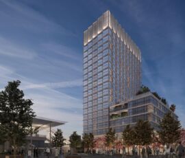 Render del progetto dell’hotel di Unione 0; progetto ACPV (credits, ACVP Architects)