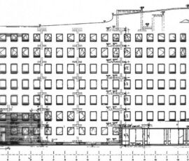 Tavole di progetto, progetto originale, prospetto sulla Falkensteinstrasse