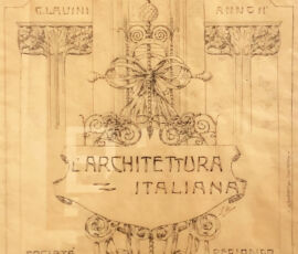 La testata della rivista L'Architettura italiana disegnata da Salvatore Benfratello (© Foto Archivio AutonomeForme)