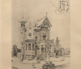 Un disegno del Villino Florio di Ernesto Basile (© Foto Archivio AutonomeForme)