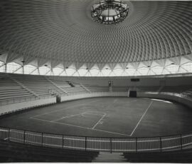 Interno della cupola nel 1959 cupola courtesy Pier Luigi Nervi Project Fondation