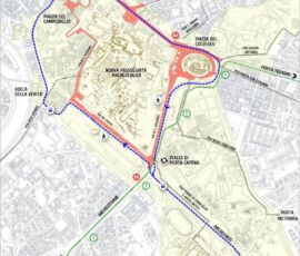 Il CArMe: la Nuova Passeggiata Archeologica, i Percorsi Pedonali, l’Archeobus, l’Archeotram, le stazioni metro e le Porte