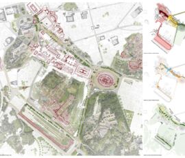 Il progetto vincitore del concorso internazionale di progettazione degli interventi nell’area dei Fori Imperiali La nuova passeggiata archeologica (Labics). Tavola 1