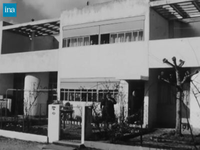 Fotogramma tratto dal documentario di W. Schiller, “Cité Le Corbusier à Pessac” (1967; video online - fonte: ina.fr)