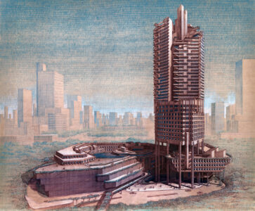 Prospettiva complesso The Concourse, Singapore, 1981 (© Courtesy of the Paul Rudolph Institute for Modern Architecture)