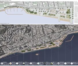 Concorso waterfront, tavola di concorso progetto, Messina