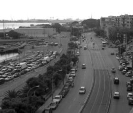 Foto attuale con attracco traghetti in viale della Libertà, Messina (© Clara Stella Vicari Aversa)