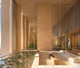 The Veil, vista interna ed esterna di un'unità abitativa, Dubai (© RCR Arquitectes)