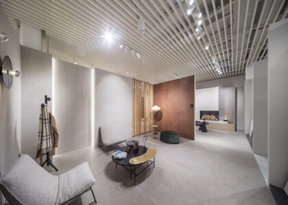 Piano interrato dello showroom (foto Mauro Davoli)