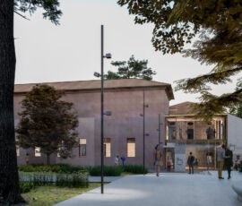 Tobia Scarpa e Mauro Piantelli (De8_Architetti), Centro civico culturale - ingresso est, Treviglio