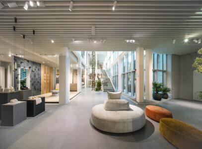 Piano interrato dello showroom (foto Mauro Davoli)