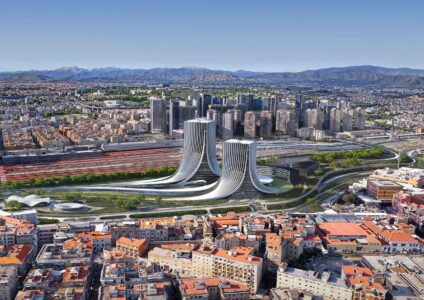 Porta Est, Napoli (© Zaha Hadid Architects) https://www.zaha-hadid.com/2025/02/27/zha-announces-napoli-porta-est-masterplan-incorporating-new-campania-region-headquarters/