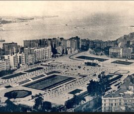 Immagine storica (1940) delle piazze Gezi Park e Taksim, Istanbul